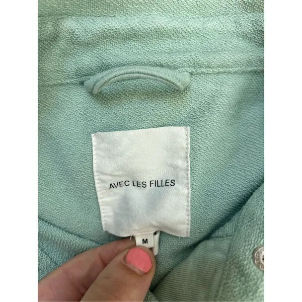 Avec Les Filles Seafoam green French Terry Pigment Dyed Shacket size M‎ BIN R - Image 7