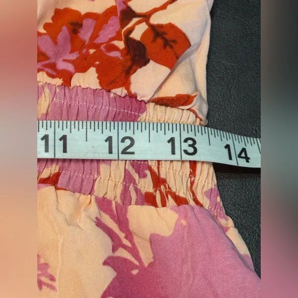 PrettyGarden Halter Floral Pink & Red Sleeveless Tiered Sundress size L NWT - Image 12