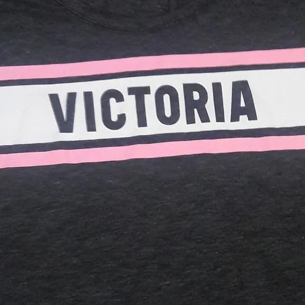Victoria's Secret Grey Pink Tee Shirt Top Oversized M v6x - Image 3