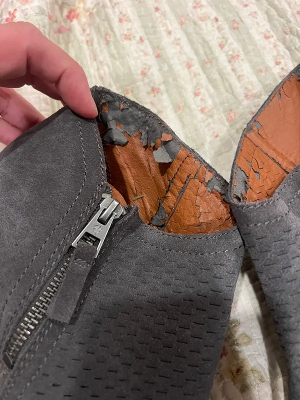 Lucky Brand Dark Gray Perforated Ankle Booties - Image 5