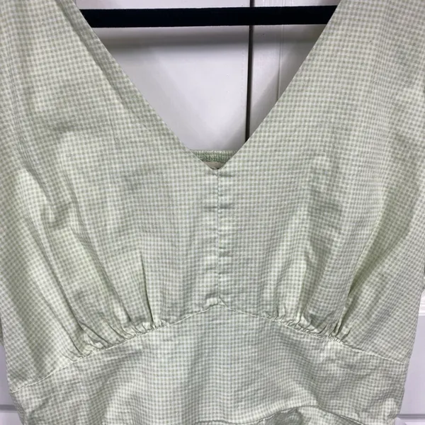 Copper Key Spring Fit Flare Midi Dress Babydoll Cottage Core Coastal Spring Retro Gingham - Image 8