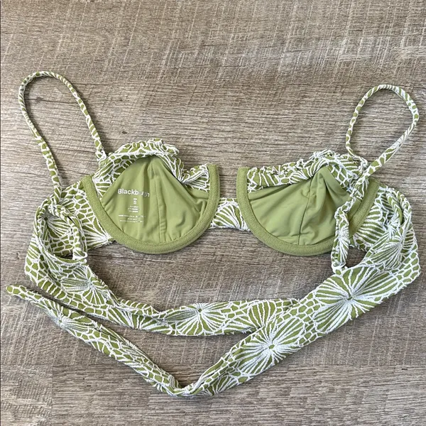 Blackbough Audrey Bikini Top In Sage Green Size Small - Image 2