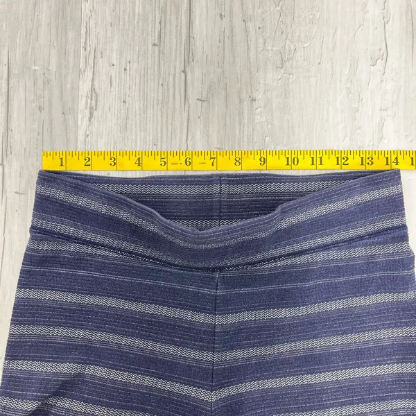 Aerie Blue Striped High Rise Full Length Skinny Cotton Blend Leggings Medium - Image 6