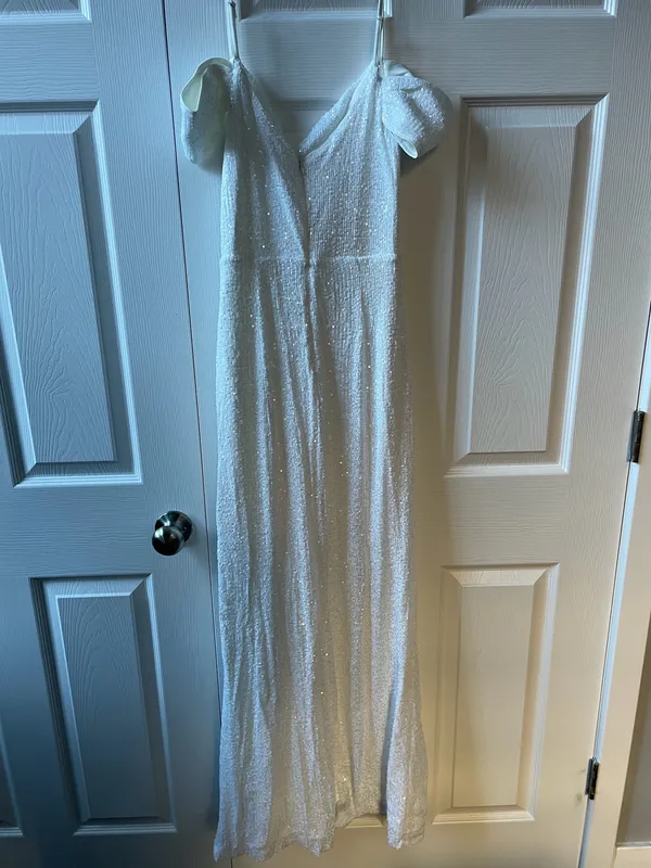 Showpo Off-The-Shoulder White Long Dress - Image 4