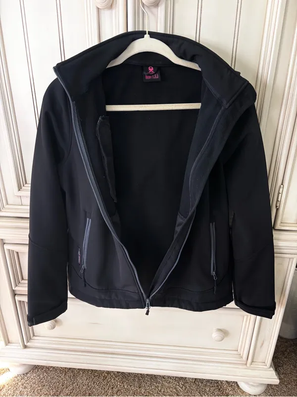Women’s Black Little Donkey Andy Softshell Ski Snowboard Jacket Sz S - Image 2