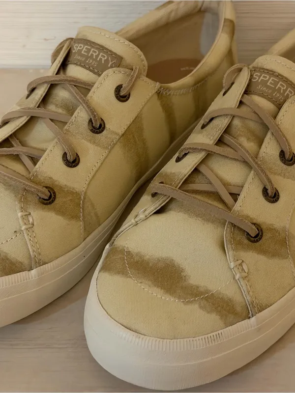 SPERRY Top Sider Slip-on Sneaker Women’s Size 8.5M Cream/Beige Canvas NEW Preppy - Image 6