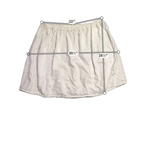 Catherines Womens White Seersucker Tiered Midi Skirt Plus Size‎ 2X Elastic Waist - Image 3