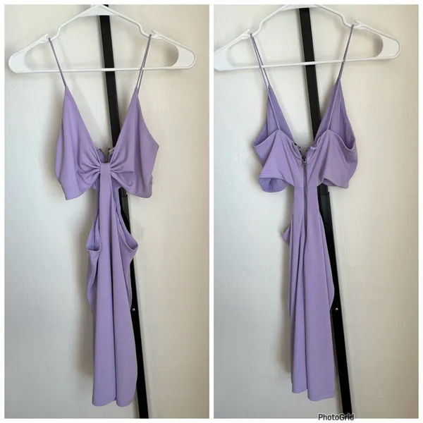 Alice + Olivia Havannah Purple Cut Out Dress mini size 4 - Image 2