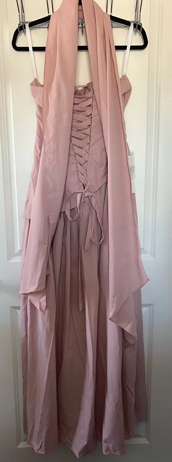 Strapless Dress with Scarf Pink Size 2 - Image 3