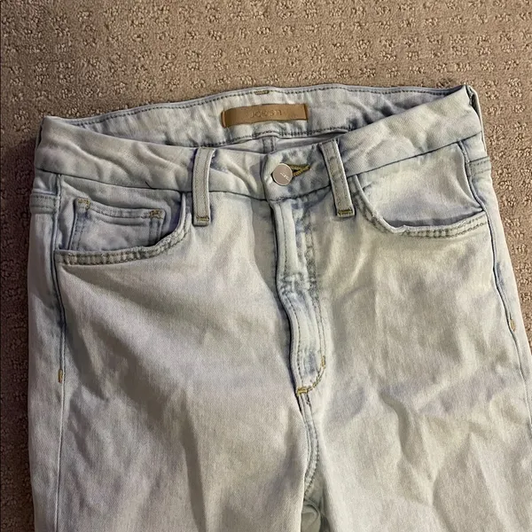 Joes jeans 28 hi rise honey curvy bootcut white wash light denim raw hem - Image 3