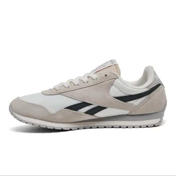 Reebok Classic Low-Top Sneaker in White, Light Gray & Black - Image 3