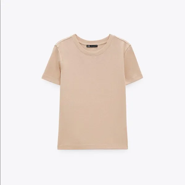 ✨ zara basic cream tee✨ - Image 3