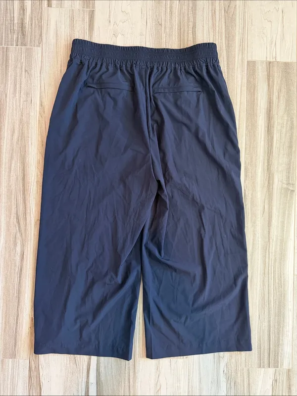 Quince Performance Tech Wide Leg Pants Navy Blue Large - Image 2
