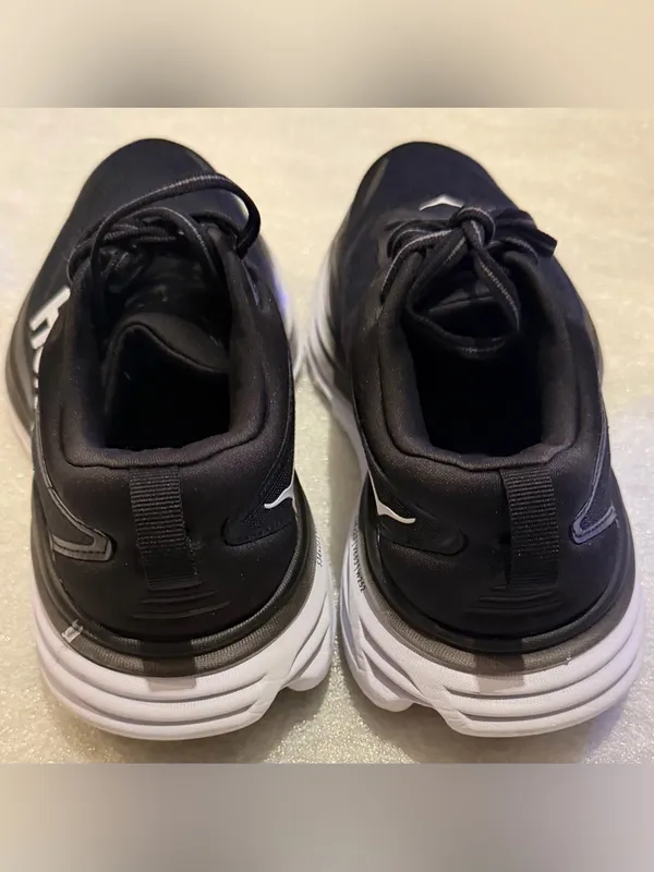 Hoka Bondi 8 Athletic Shoes Black & White US 7.5 B - Image 10