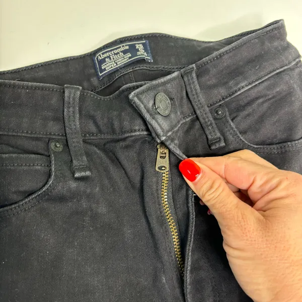 Abercrombie & Fitch Simone High Wasit Super Skinny Black Jeans 25 - Image 3