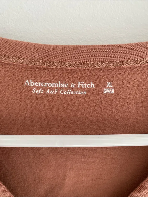 Abercrombie & Fitch L/S Henley Soft AF Bodysuit Terracotta Size XL - Image 2