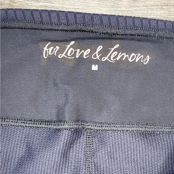 For Love & Lemons‎ Black Peyton Ribbed Leggings 24” Size M - Image 5