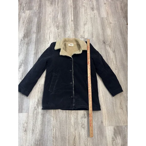 Rolla's Navy Blue‎ Corduroy Sherpa Lined Jacket Womens Size 8 Small Button Front - Image 5