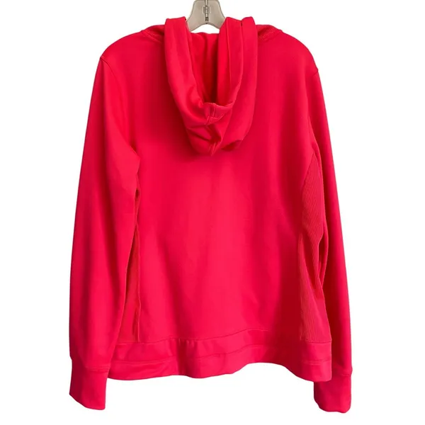 GapFit Womens XL Pink Red Full Zip Hoodie‎ Thumbhole Athletic Jacket Funnel Neck - Image 8