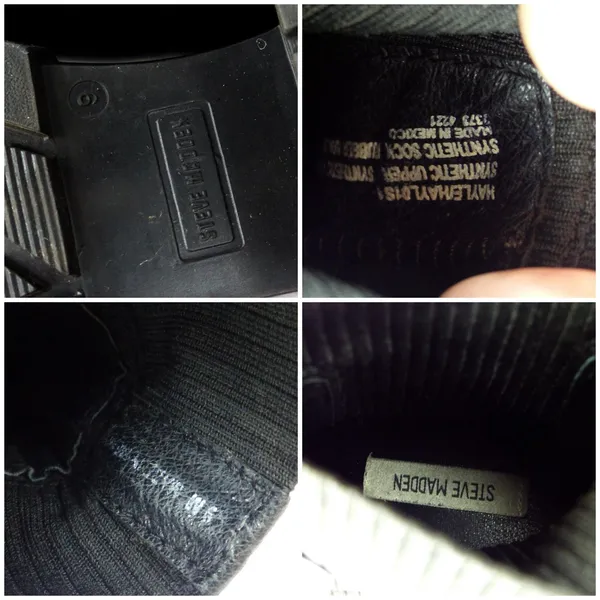 Steve Madden Hayle Chelsea Boots Womens 9 Black Vegan Chunky Lug Sole Platform - Image 12