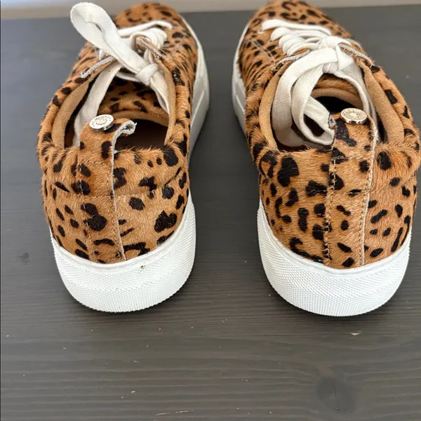 Jack Rogers Paige Platform Sneakers leopard print calf hair lace up Size 7‎ - Image 5