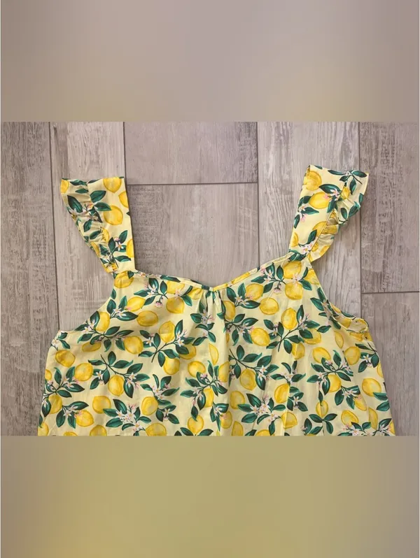 Draper James Woven Chemise Preppy Southern Coquette Lemon Mini Dress size XL - Image 6