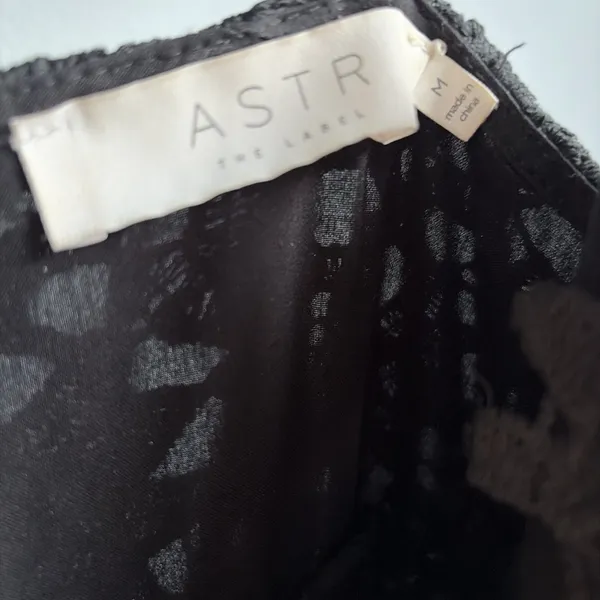 ASTR The Label Black Lace Midi Dress Spaghetti Strap Size M - Image 7