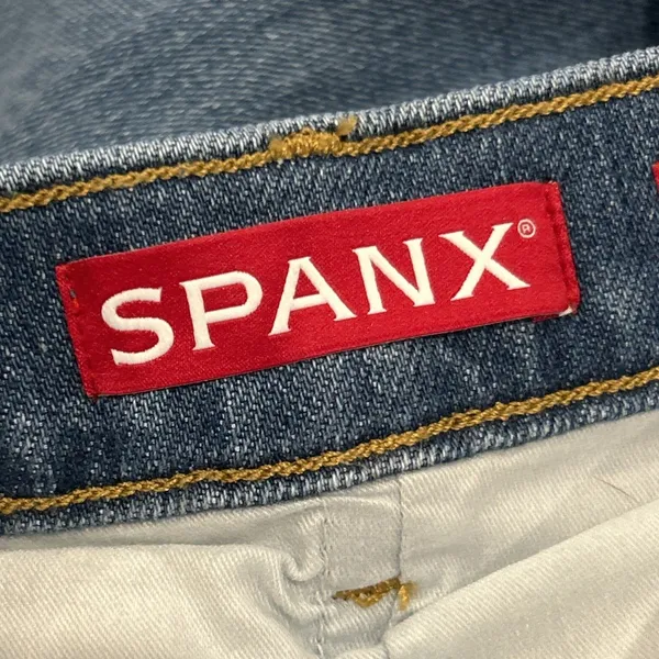 Spanx Jeans Womens 1X Wide Leg High Rise Blue Denim 4 Way 360 Stretch 21598R - Image 3