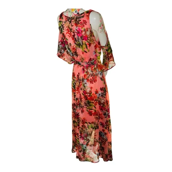 Source Unknown Floral Pink Maxi Dress - Image 6