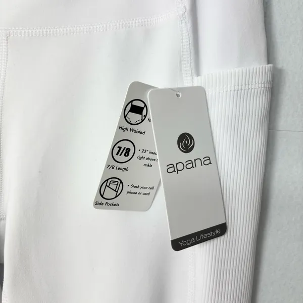 Apana White Yoga Leggings‎ Size S - Image 3