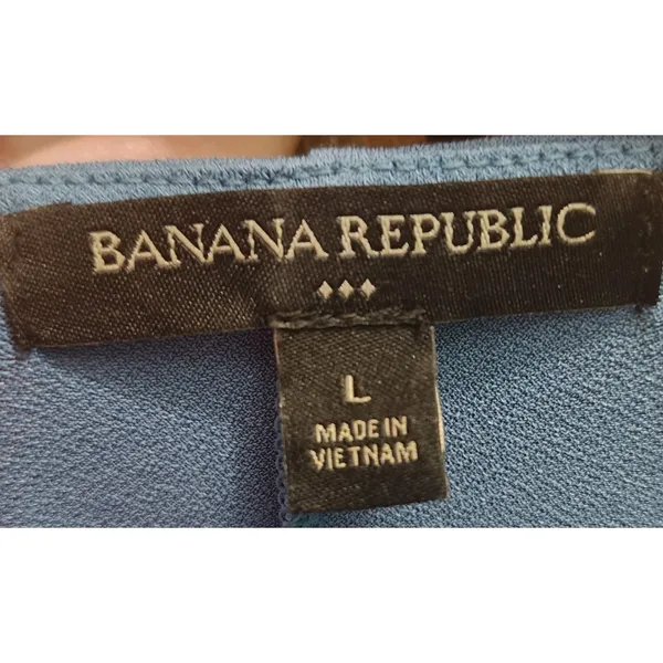 Banana Republic Blue Sleeveless V-Neck Tunic Top Size‎ L - Image 3
