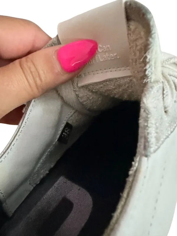 P448 Women’s White Leather Sneakers Size 38 / US 8 - Image 4