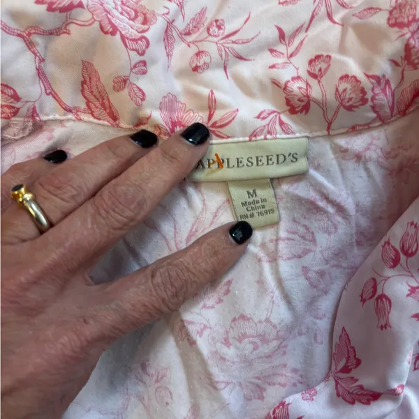 Appleseed women’s 2 piece pajama set medium Pink - Image 7
