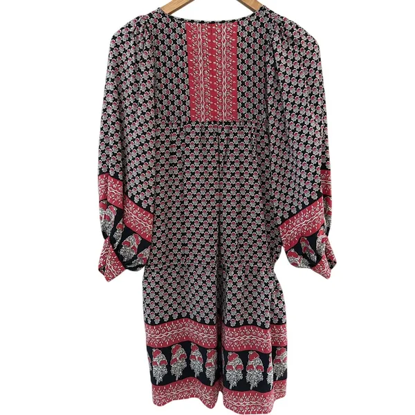 Ulla Johnson Bazaar Silk Mini Blouson Dress Light Indian Floral Print Size 2 - Image 10