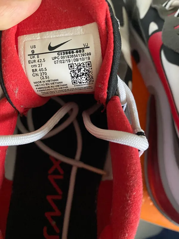 Nike Air Max Red and White Sneakers - Image 6