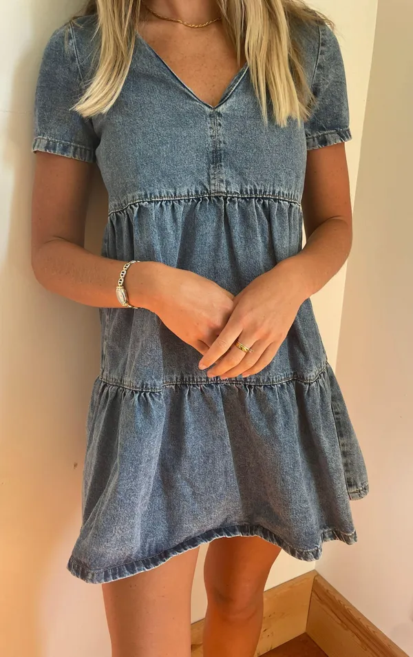 Denim Dress Blue - Image 3