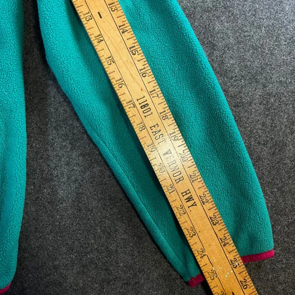 Patagonia Synchilla Fleece Pullover Teal Pink Trim Snap-T Women's Large - Image 8