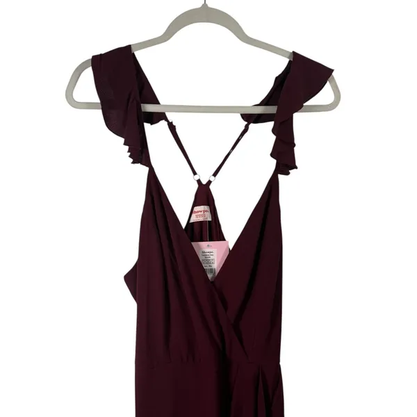 Showpo Trust Nobody Maxi‎ Dress Wine Red Wedding Guest NEW Womens UK 18 US 14 - Image 3