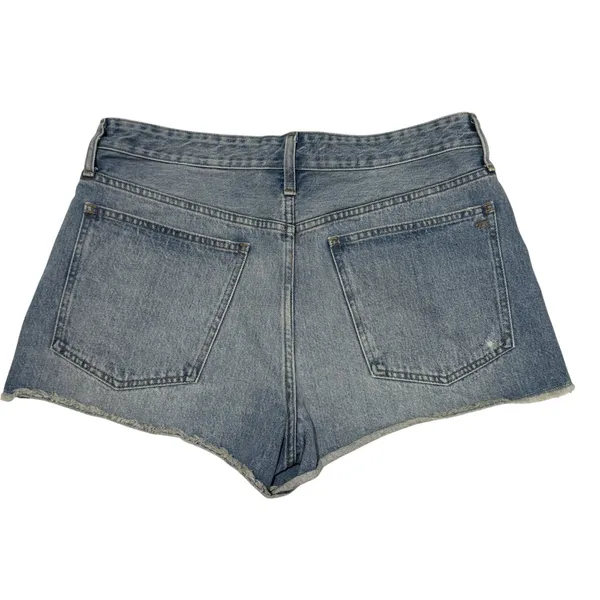 Madewell Relaxed Light Wash Frayed Denim Shorts Women's‎ Size 30 - Image 2