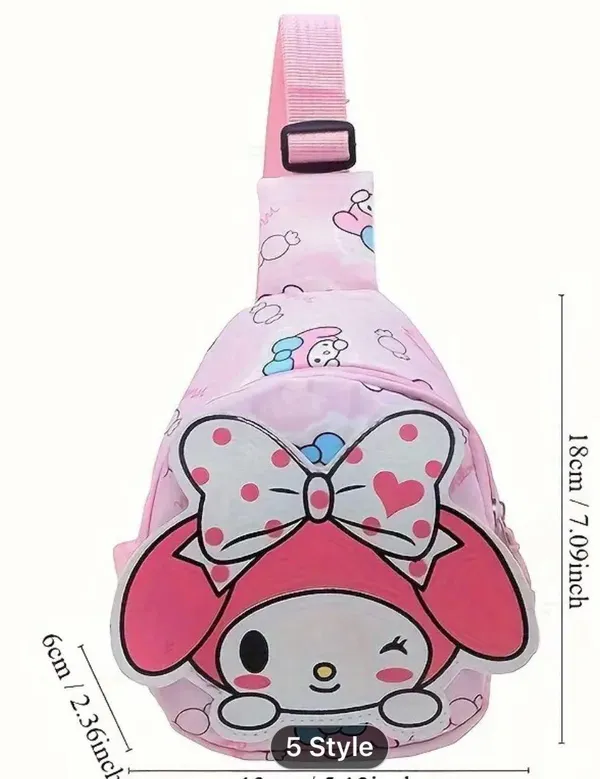 Hello Kitty Sanrio Lightweight Waterproof Nylon Crossbody Bag - Image 4
