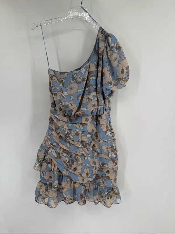 ASTR one shoulder‎ floral mini dress size medium - Image 3