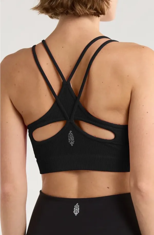 FP Movement Free Throw Black Strappy Bra - Image 2