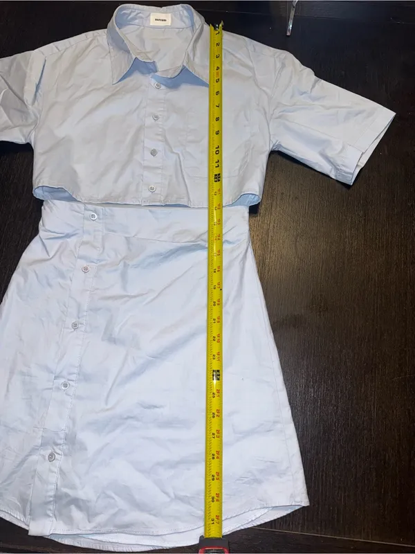 Aureum The Label White Cut Out Dress Shirt Mini Dress Size XS - Image 6