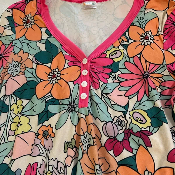 Shirley & Stone Vibrant Floral Sleep Set - Image 8