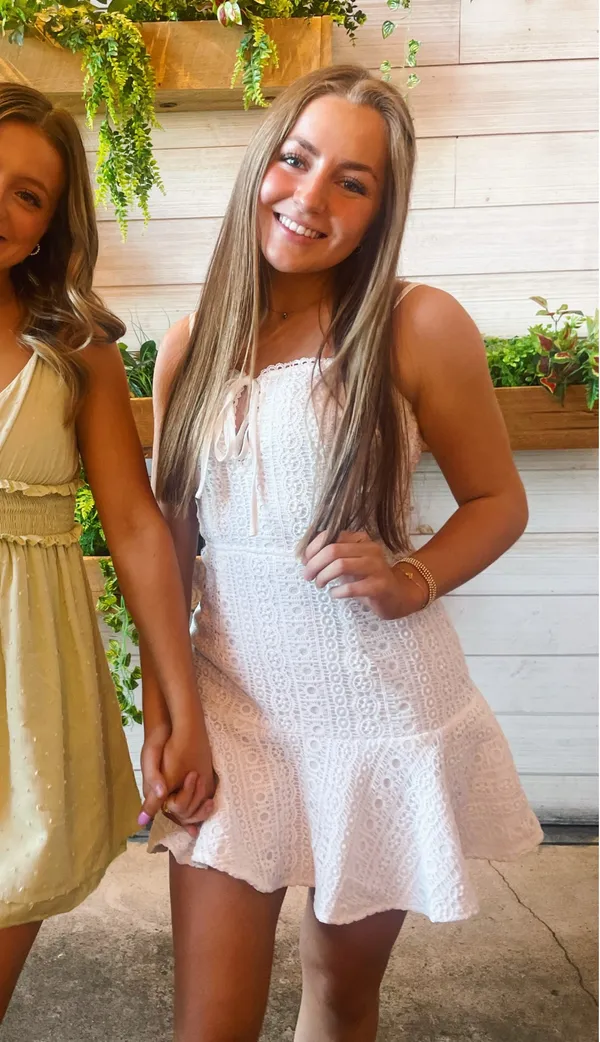 Revolve superdown Mini White Dress - Image 2