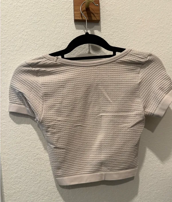 Seamless Crop Top Tan - Image 2