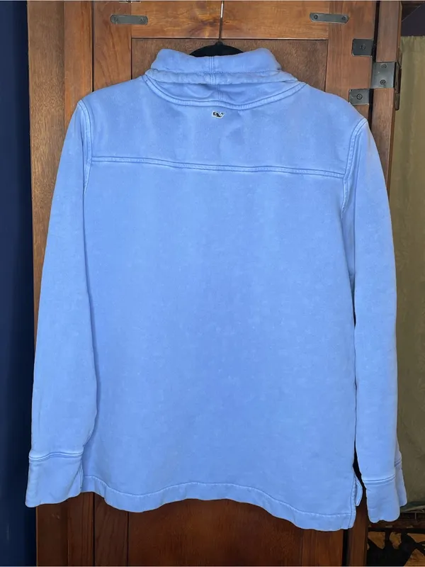 Vineyard Vines Womens Blue Red Sox Sweatshirt Small Cowl Neck MLB Baseball Sport - Image 5