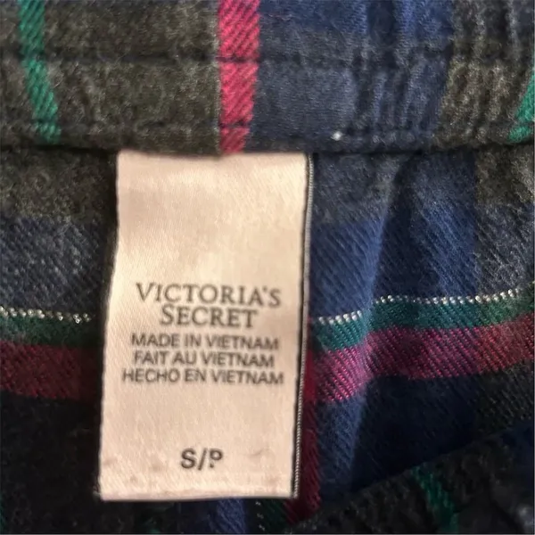 Victoria's Secret Women's Plaid Flannel Pajama‎ Pants Size S Multicolor - Image 5