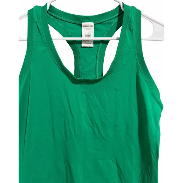 Athleta Momentum Seamless Tank Green Women's Size Large - Image 3
