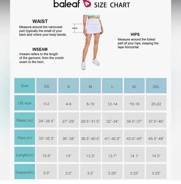 BALEAF High Waisted TennisSkirt Golf Skorts Pleated Athletic Skirts Cute Running - Image 8